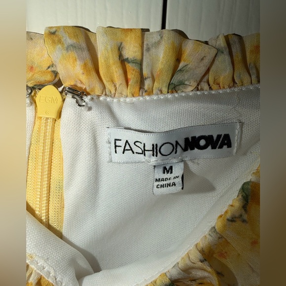 Fashion Nova Yellow Floral Mini Dress - Picture 4 of 4